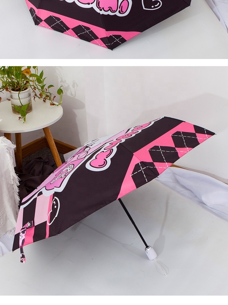 Sanrio Kuromi Cinnamoroll Automatic Open Close Umbrella Animals Anti-Uv Parasol Cartoon Lightweight Folding Travel Umbrella GIFT