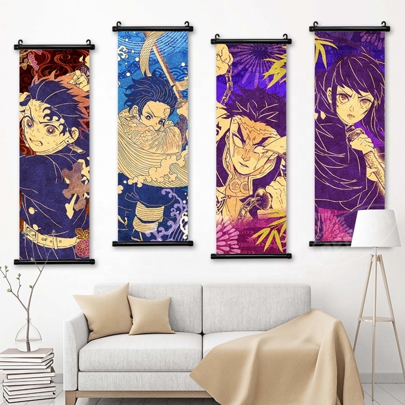 Hanging Picture Anime Demon Slayer Kamado Nezuko Tanjiro Decorative Painting for Wall Art Decoration Children's Holiday Gifts