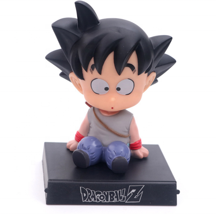 Popular anime PINYU Bezuto Anime Z Goku Action Figures DBZ Bobble Head Toy Phone Stand Goku Shake Head