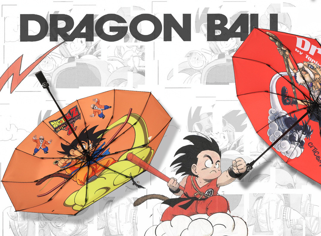 DragonBall Anime Fully Automatic Sunny and rainy dual-purpose umbrella UV protection sun umbrellas