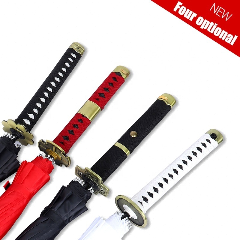 Hot Selling One Piece Roronoa Zoro Automatic Katana Umbrella Creative Women Men Samurai Sword Umbrella Windproof Parasol