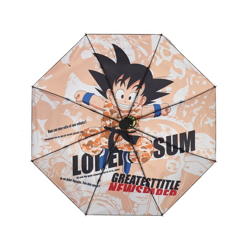 DragonBall Anime Fully Automatic Sunny and rainy dual-purpose umbrella UV protection sun umbrellas