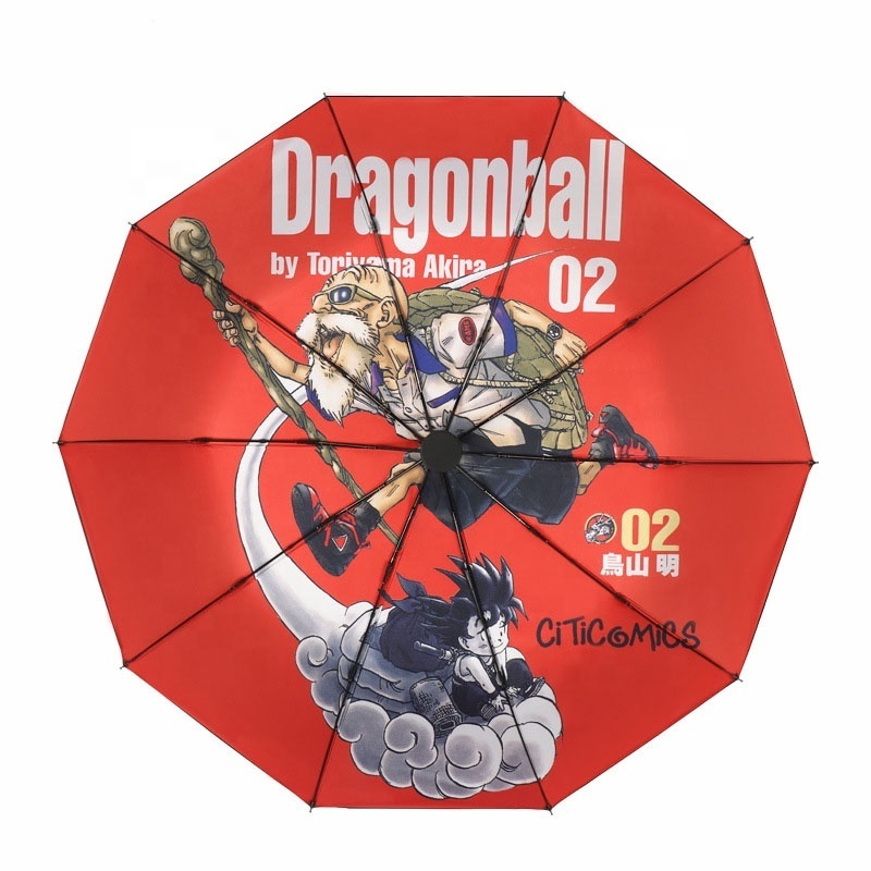 DragonBall Anime Fully Automatic Sunny and rainy dual-purpose umbrella UV protection sun umbrellas