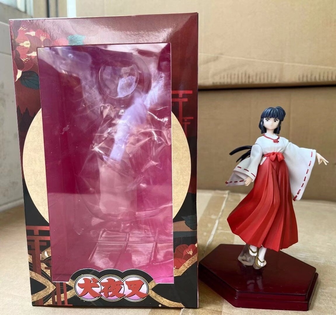 Anime InuYasha Figure Kagome Higurashi Kikyo Action Figure Sesshomaru Noodle Stopper Figurine Collection Model Doll Toy Kid