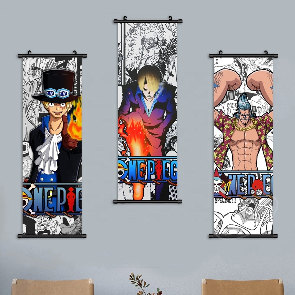 Anime Canvas Wall Art Modern Prints Painting Plastic Hanging Scrolls One Pieced Posters Home Decor Living Room Modular Pictures