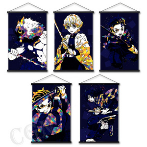 Anime Figure Posters HD Paintings Demon Slayer Wall Art Kamado Tanjirou Prints Hanging Scrolls Picture For Bedroom Home Decor