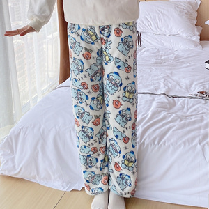 Sanrio Cartoon Hangyodon Plush Pajama Pants Men And Women Home Slacks Keep Warm In Winter Kawaii Girl Heart Birthday Gifts