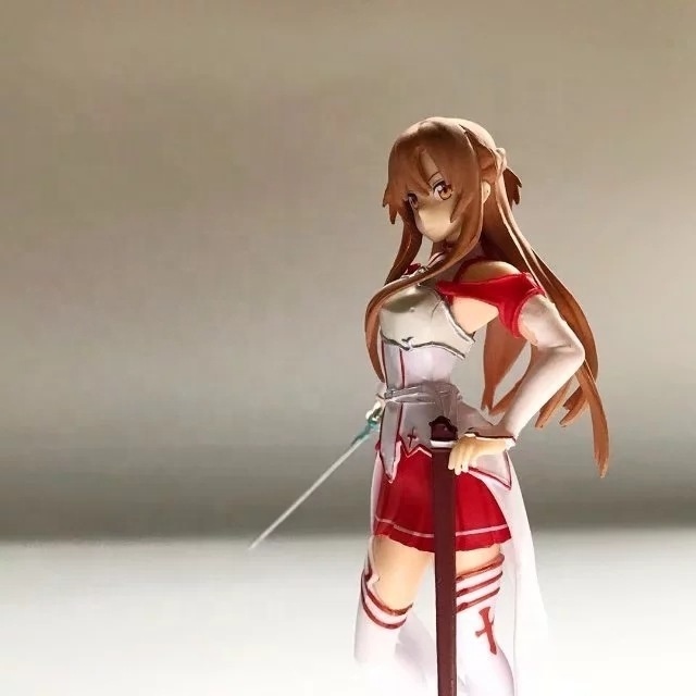 18cm SQ Sword art online Figure Asuna Figure SAO Yuuki Asuna Sword Model Toy