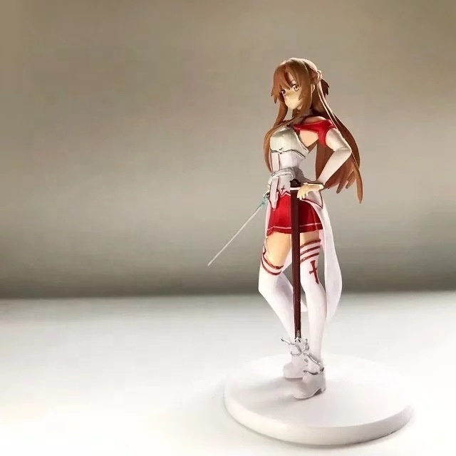 18cm SQ Sword art online Figure Asuna Figure SAO Yuuki Asuna Sword Model Toy