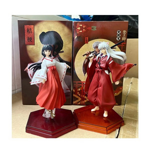 Anime InuYasha Figure Kagome Higurashi Kikyo Action Figure Sesshomaru Noodle Stopper Figurine Collection Model Doll Toy Kid