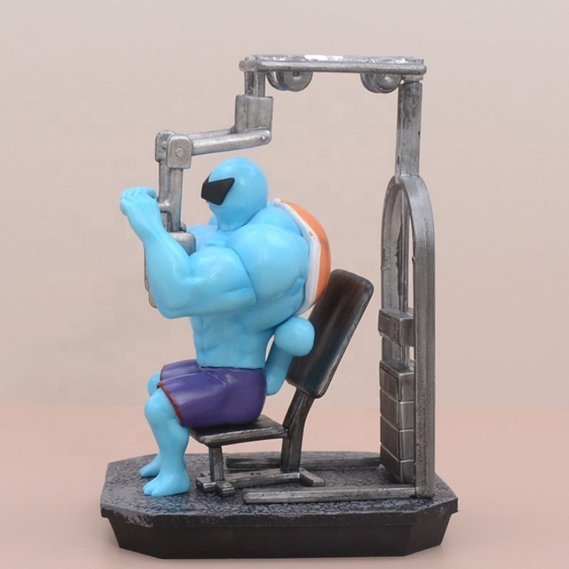 Anime Pokem-on Muscle Man Action Figure Charmande Gengar Squirtle Bodybuilding Series Dolls PVC Shiny Psyduck Figurine Model Toy