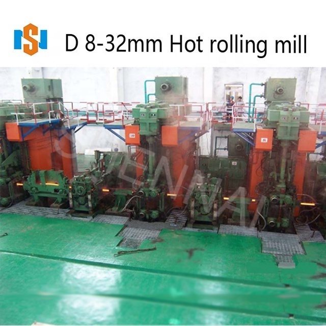 Hot rolling mill steel bar production line manufacturer rebar making machine