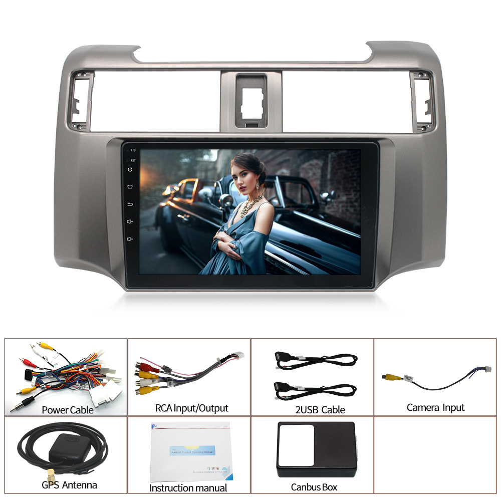 6G 128G Frame android dvd player car radio for Toyota 4runner 2009 4 runner Car GPS multimedia USB blue tooth NAVI tape recorder