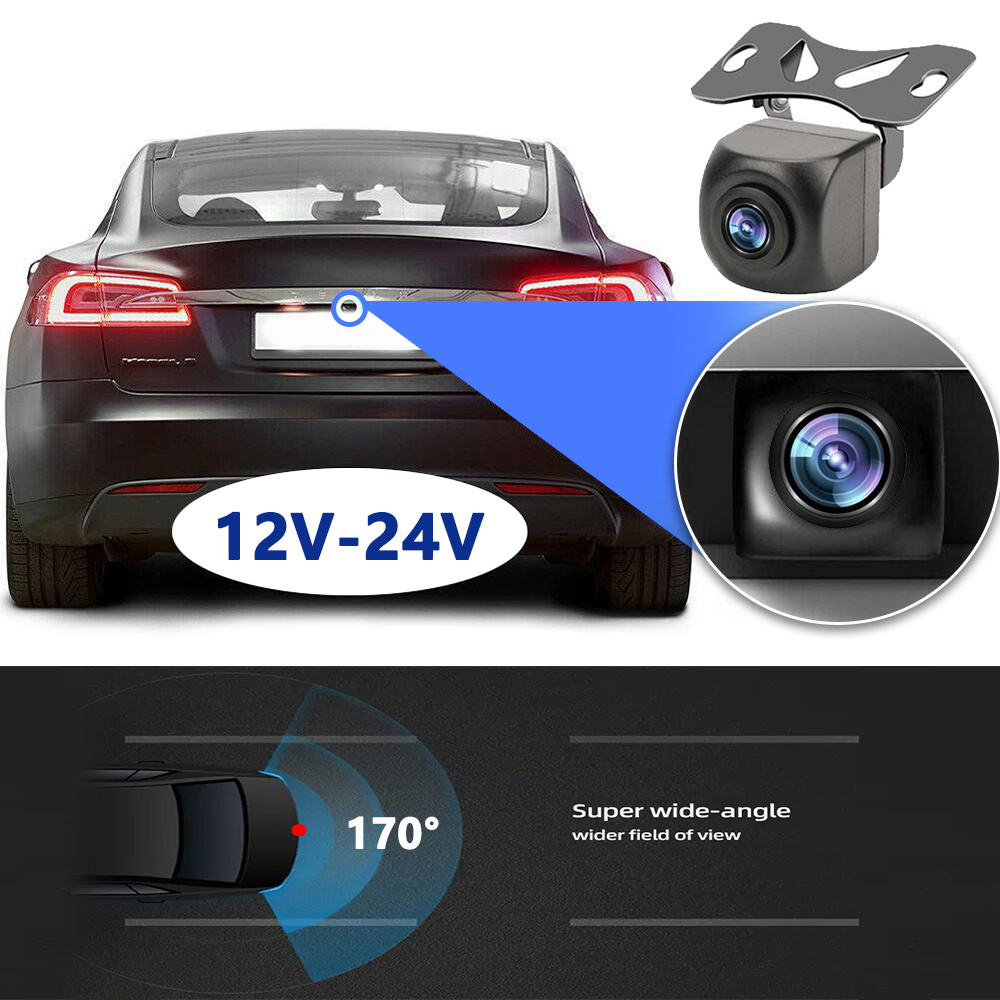 AHD Car Trunk Fish Eye Camera Waterproof Night Vision 12-24V Wide Angle 170 Degree Car Rear View Camera Backup Reverse Camera