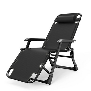 Installation-free outdoor folding adjustable zero gravity leisure lounge bed outdoor beach terrace garden folding chair