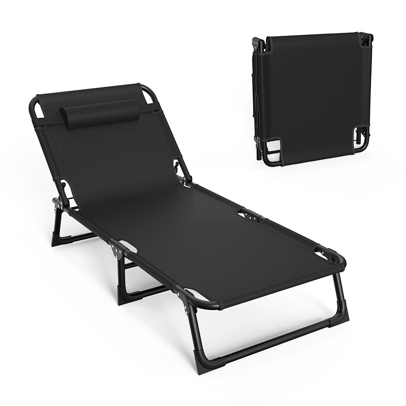 Folding deck chair portable outdoor summer camping installation-free leisure lightweight folding beach chair