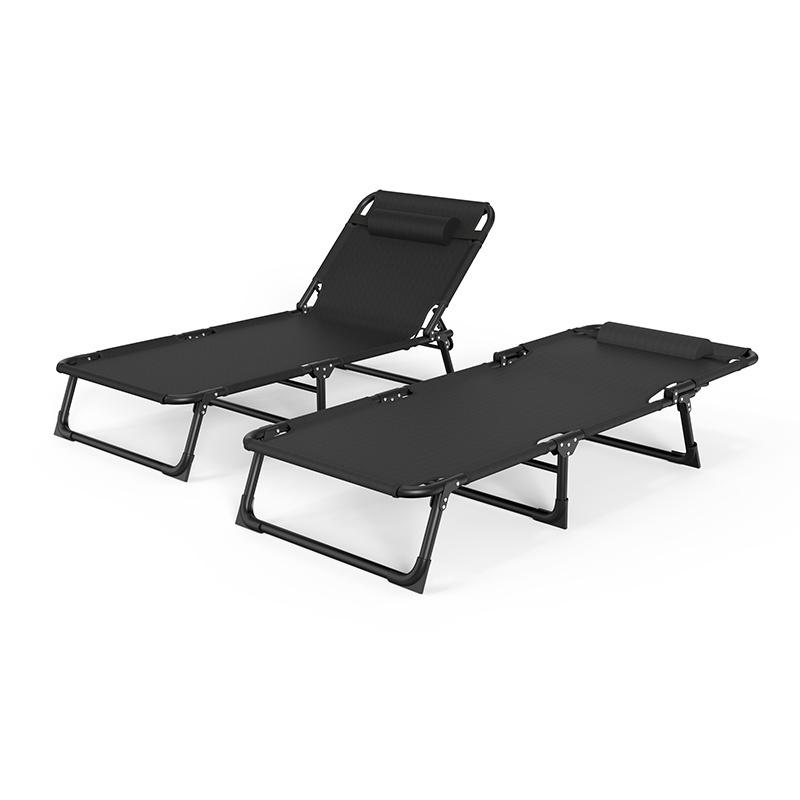 Outdoor Furniture Folding Swimming Pool Chair Sun Loungers Beach Sea Steel Frame Sun Loungers Chairs