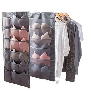 Hanging Collapsible Closet Shelves Organizer and Storage for Wall with Mesh Pockets & Rotating