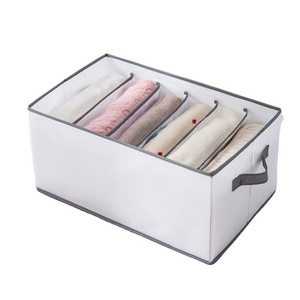 Closet Organizer for Jeans Pants Storage Box with Compartments Socks Bra Underpants Organizer Cabinet Drawers Divider Organizer