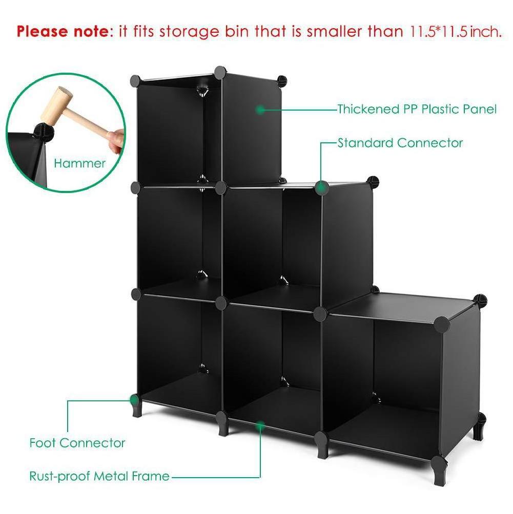 DIY Plastic Cabinet Closet Organizer Shelf Storage Cubes Storage Organizer