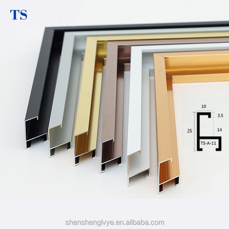 aluminum photo frame line metal drawn profile advertising poster mirror border manufacturers direct supply