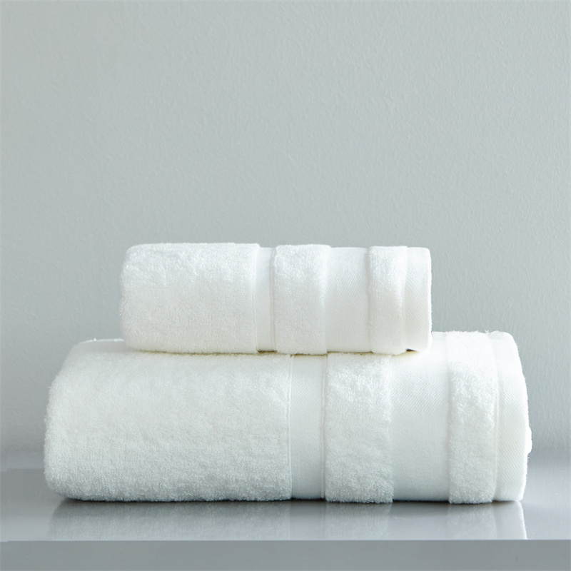 White solid colour hotel household thickened absorbent quick dry cotton fabric slipper bath towel