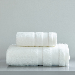 White solid colour hotel household thickened absorbent quick dry cotton fabric slipper bath towel