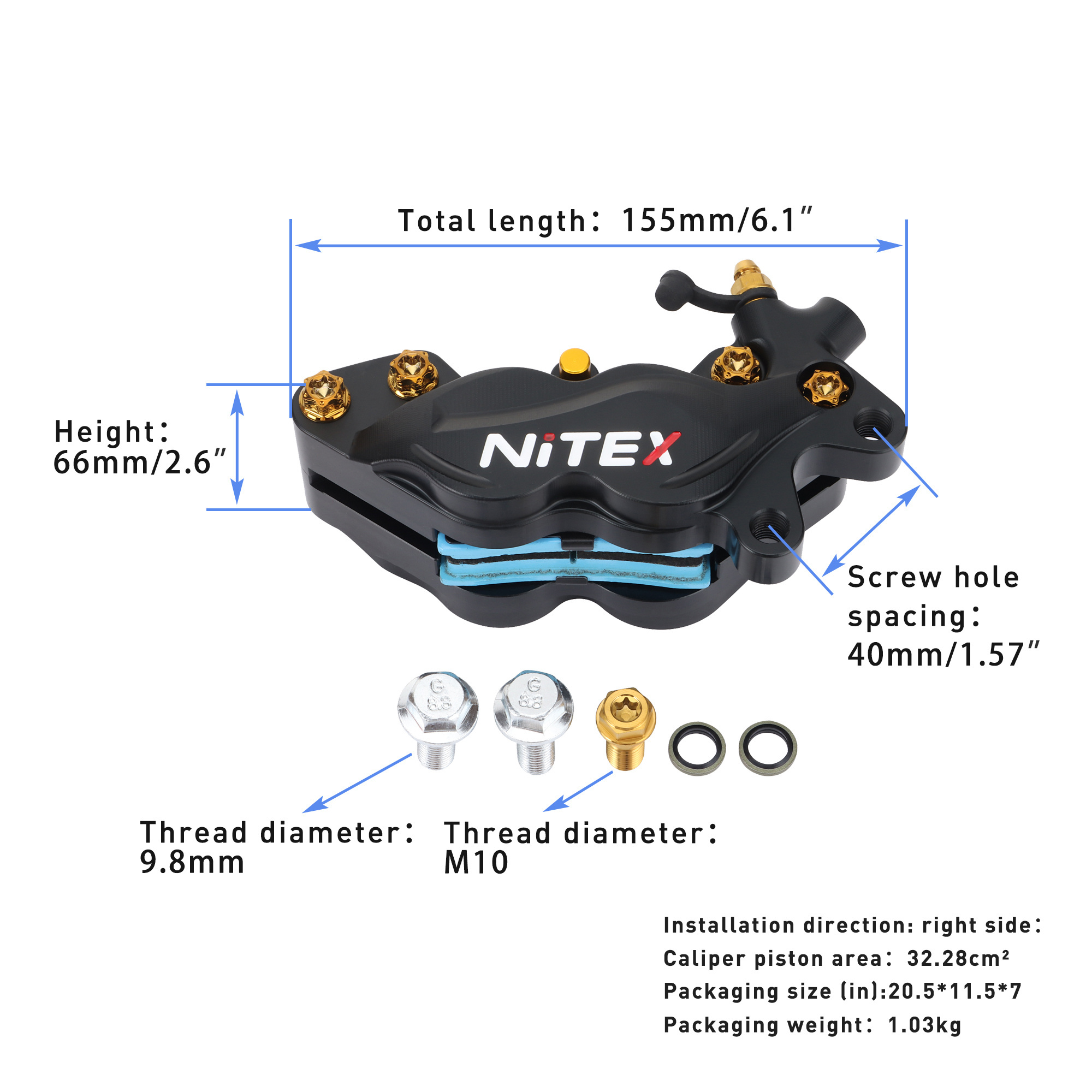 GOOFIT Motorcycle Universal Modified Disc Brake Calipers Replacement For 50cc 70cc 90cc 110cc 125cc 150cc Motorcycle