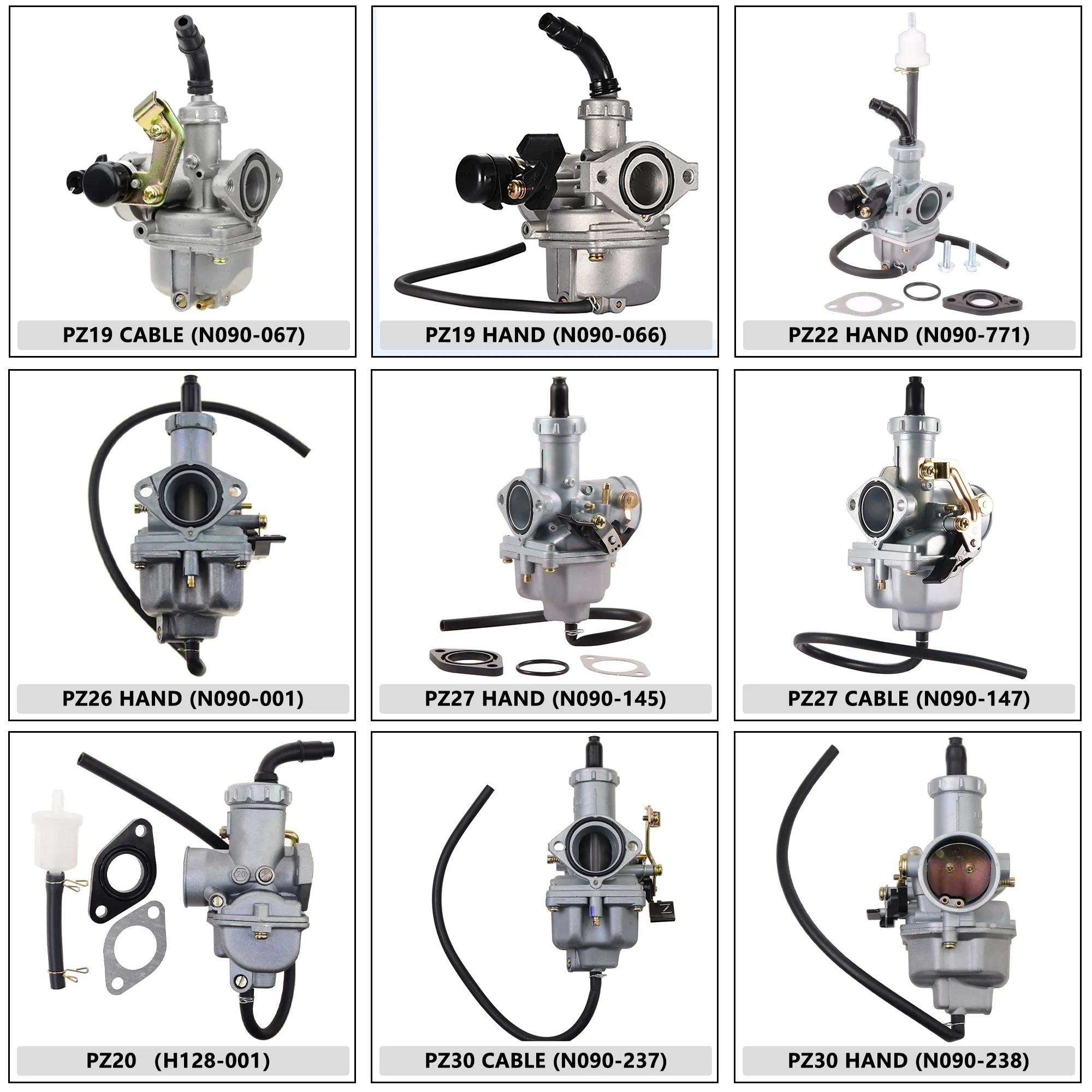 GOOFIT Motorcycle PZ19 PZ20 PZ22 PZ26 PZ27 PZ30 Carburetor Carb Replacement for ATV Dirt Bike Scooter Pit Bike Go-kart