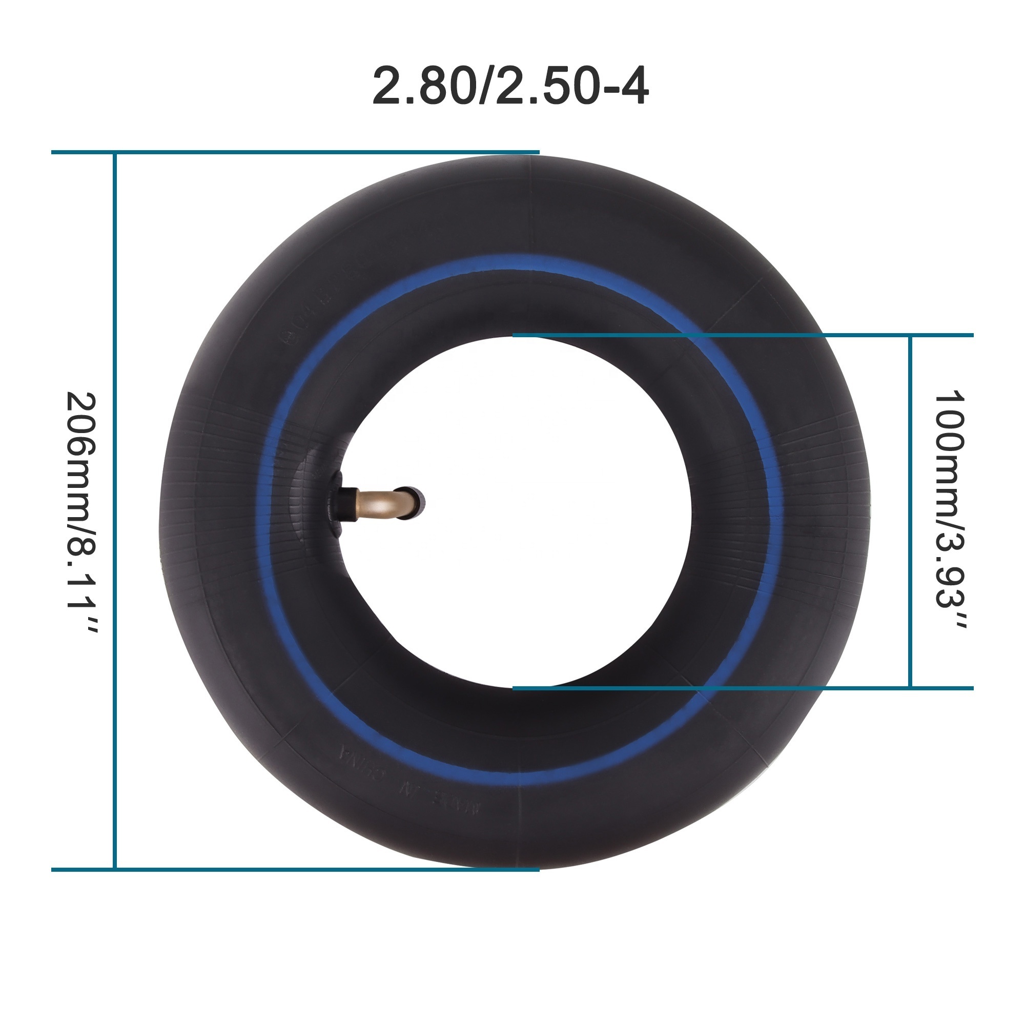 GOOFIT 2.80/2.50-4 280/250-4 2.80-4 Inner Tube Tyres Tire Metal valve TR87 Replacement for Electric Pneumatic Air Filled Hand