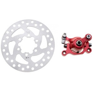 GOOFIT 120mm Disc Rotor Brake Front Rear Motorcycle Brake Caliper Replacement For MBX10 MBX11 Mini Dirt Bike 43cc 47cc 49cc Pock