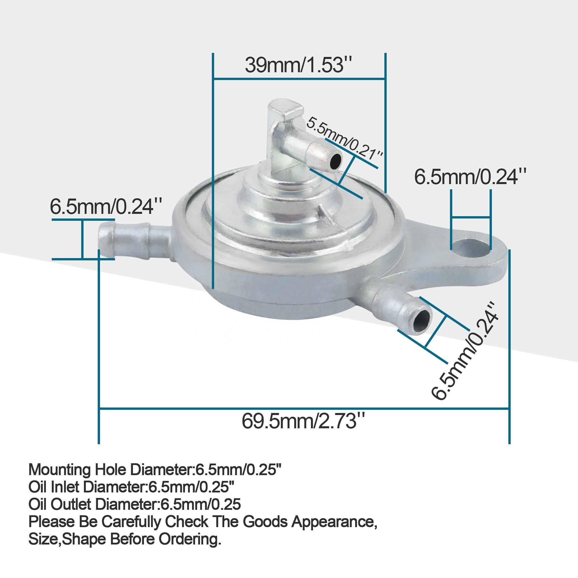 GOOFIT Fuel Pump Valve Vacuum Petcock for GY6 50cc 125cc 150cc Roketa Sunl Taotao Chinese ATV Scooter