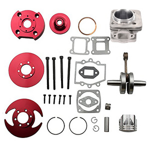 GOOFIT 44mm Big Bore 53cc 54cc Top Kit Cylinder Head Replacement for 2 Stroke 47cc 49cc Engine Mini Quad Pocket Bike