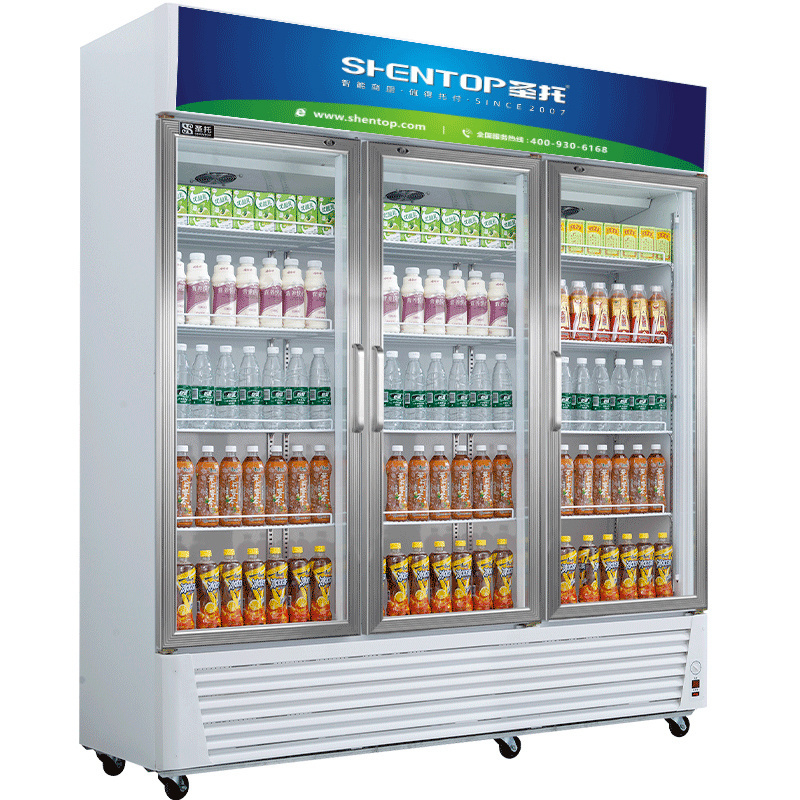 upright commercial cooler supermarket energy drink beer fridge stand with glass door refrigerators display freezers fridges sale