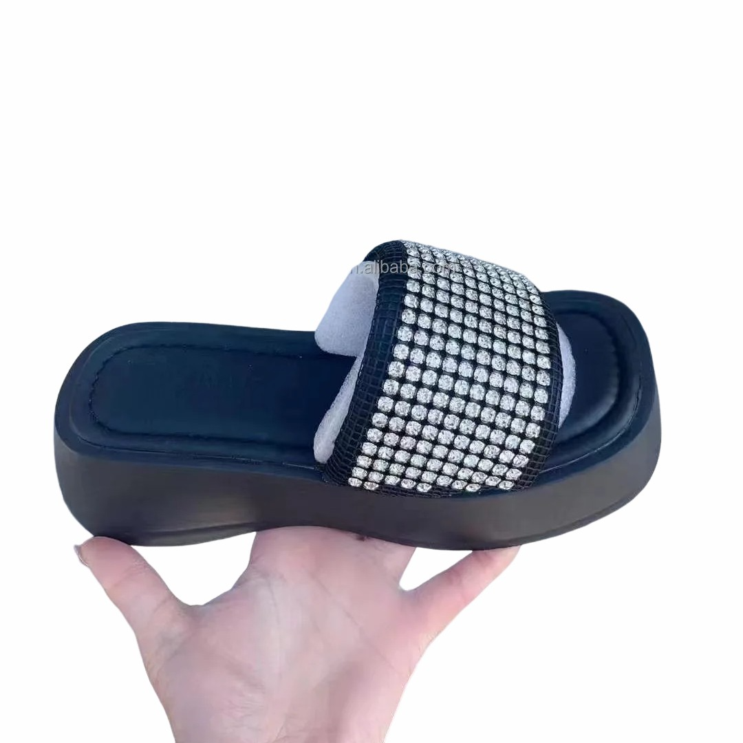 2023 New Sponge Thick Base Shoes Ladies Flat Slippers Fashion Casual Sports Sandals