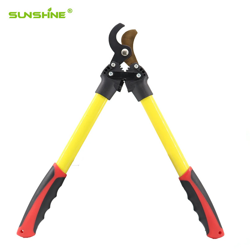 SUNSHINE Professional Comfortable TPR Long Handle Gear Bypass Pruning Tree Lopper