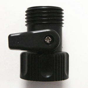 China Manufacture Adjustable Garden Hose Connector Ball Valve Plastic Garden Hose 3/4" Hose Shut- Off Valve