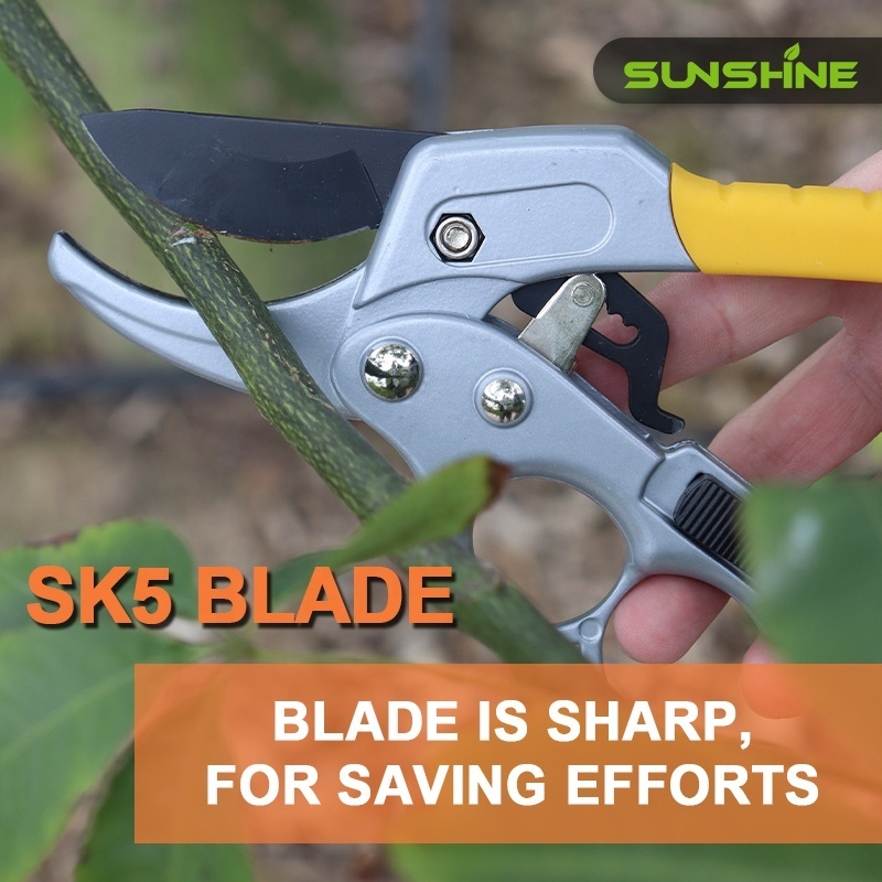 SUNSHINE Professional labor-saving aluminum alloy apple plant cutter for home manual tree sharp bypass pruning shears