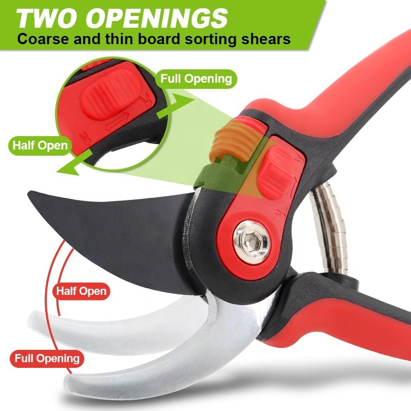 SUNSHINE new plant scissors 8.5'' flower stem cutter Two Opening Types pruning shears adjustable garden shear