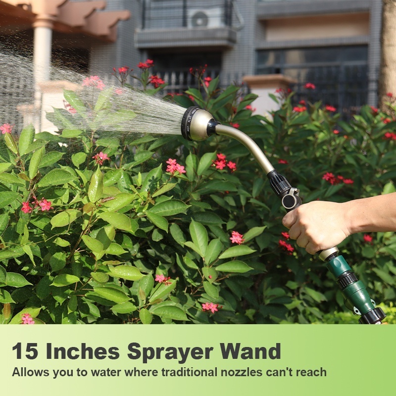 SUNSHINE 10-patterns water sprayer nozzle variable agricultural irrigation spray gun telescopic 3/4