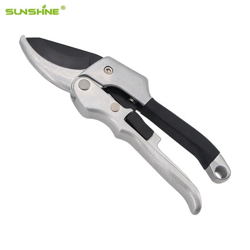 SUNSHINE 8'' Professional Garden Pruning Shears Bypass Garden Anvil Shears with Safety Lock and Less Effort Pruning Tools