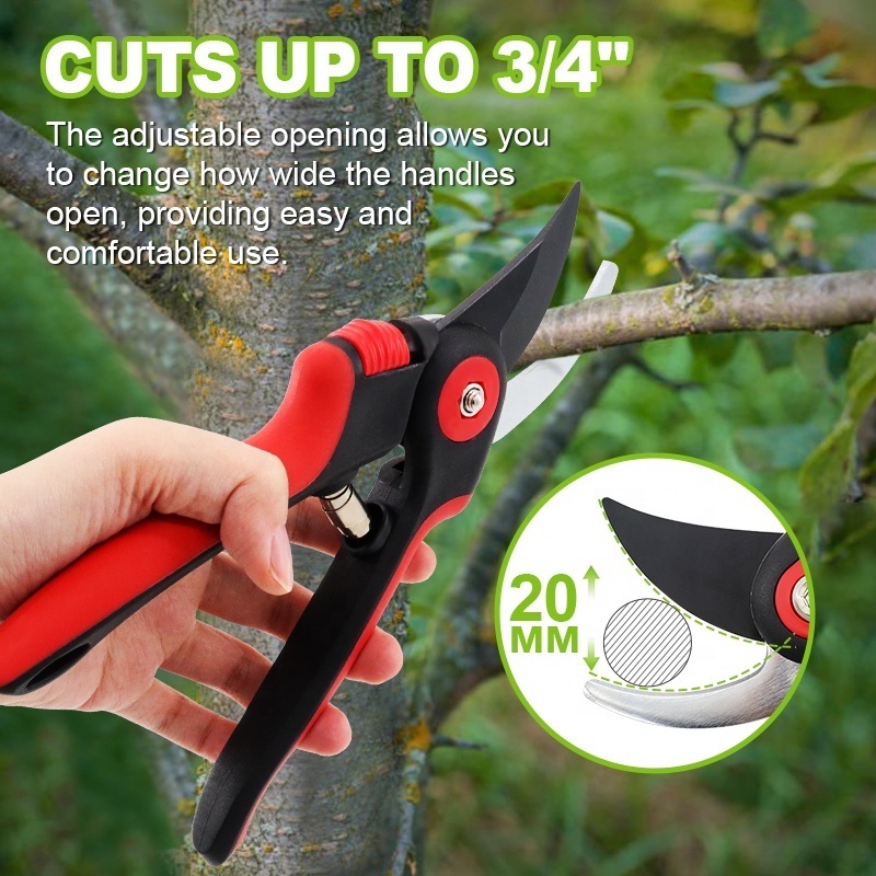 SUNSHINE new plant scissors 8.5'' flower stem cutter Two Opening Types pruning shears adjustable garden shear