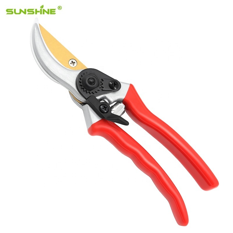 SUNSHINE 8 Inch Blunt Tip Garden Bypass Pruning Shears for Pruning Tasks