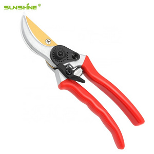 SUNSHINE 8 Inch Blunt Tip Garden Bypass Pruning Shears for Pruning Tasks