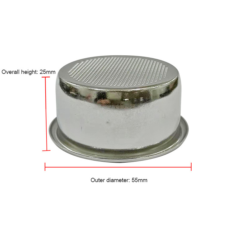 Coffee Filter Bottomless Portafilter Food Grade Stainless Steel 54mm Reusable Coffee Filter Basket