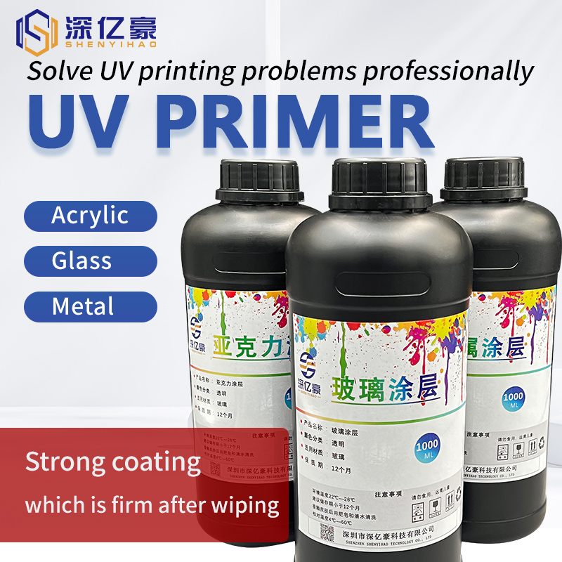 Acrylic UV Coating 1000ml Glass Primer for UV Flatbed Printer UV Ink Primer Metal Coating Machine