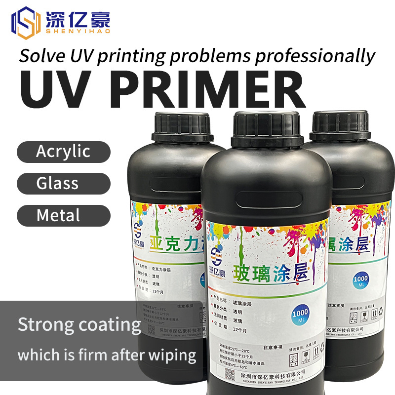 Acrylic UV Coating 1000ml Glass Primer for UV Flatbed Printer UV Ink Primer Metal Coating Machine