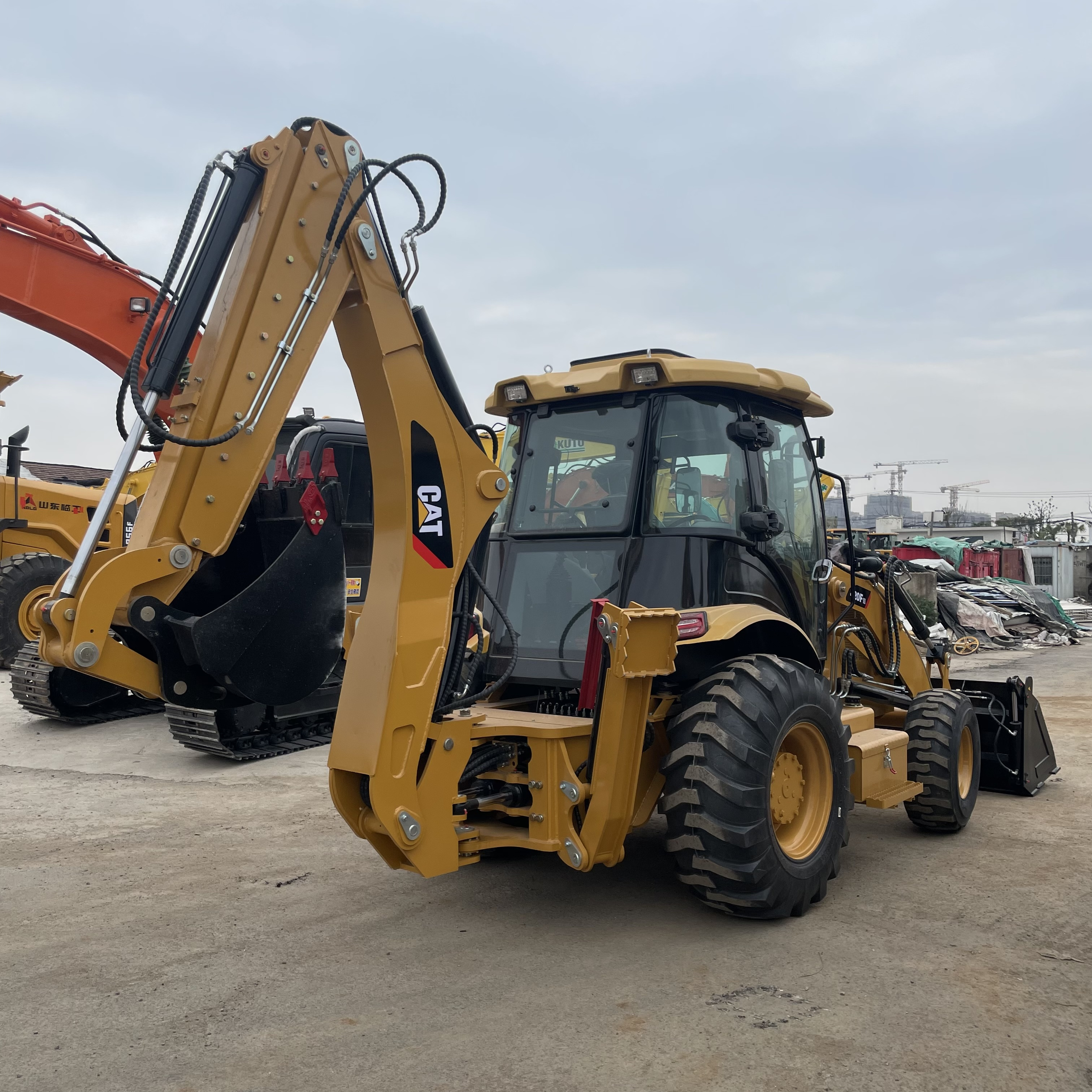 HOT Caterpillar top-quality CAT420F2 used CAT420F2 used large wheel backhoe loaders construction backhoe loader