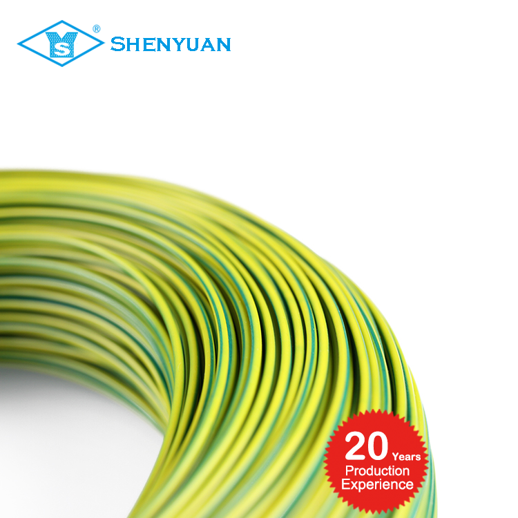 500v 1000c 6mm2 silicone insulated yellow and green earth ground wire