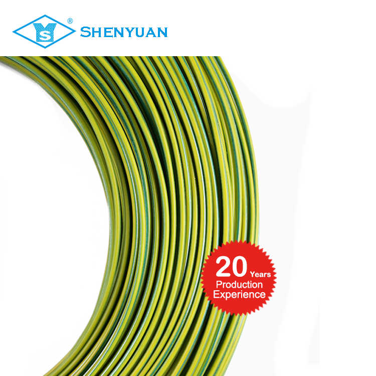 500v 1000c 6mm2 silicone insulated yellow and green earth ground wire